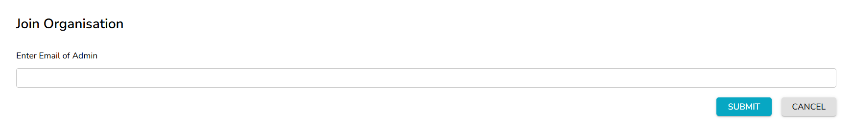 Create Organisation UI